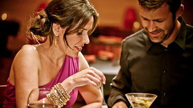 young couple dining