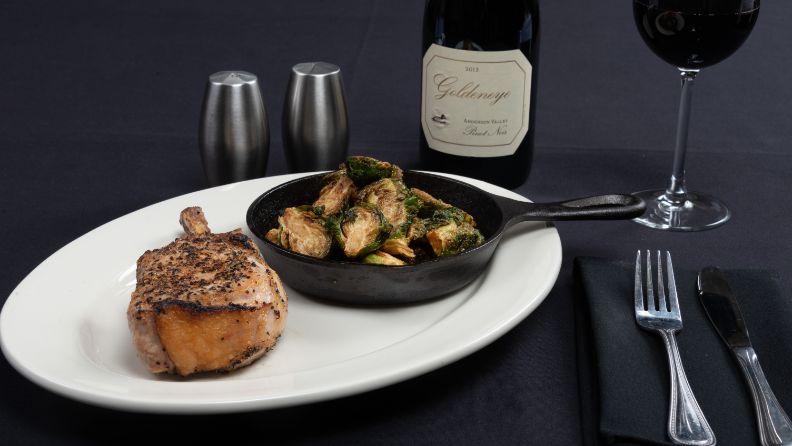 Nola Steak image of food and wine