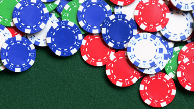poker chips and cards