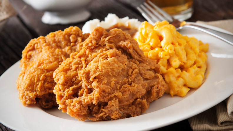 Fried Chicken and Mac & Cheese